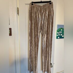 Francesca's Collections Shimmering Gold Pants NWT